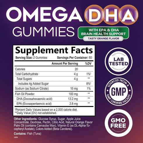 Omega 3 Fish Oil Gummies - Triple Strength Omega 3 Fish Oil Gummy Vitamins with High Absorption EPA & DHA Fatty Acids, Burpless Fish Oil Supplemen...